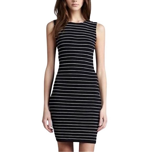 alice and olivia black and white striped dress Alice + Olivia Size XS 0 Dress Stripe White Black Long Sleeve Striped Breton